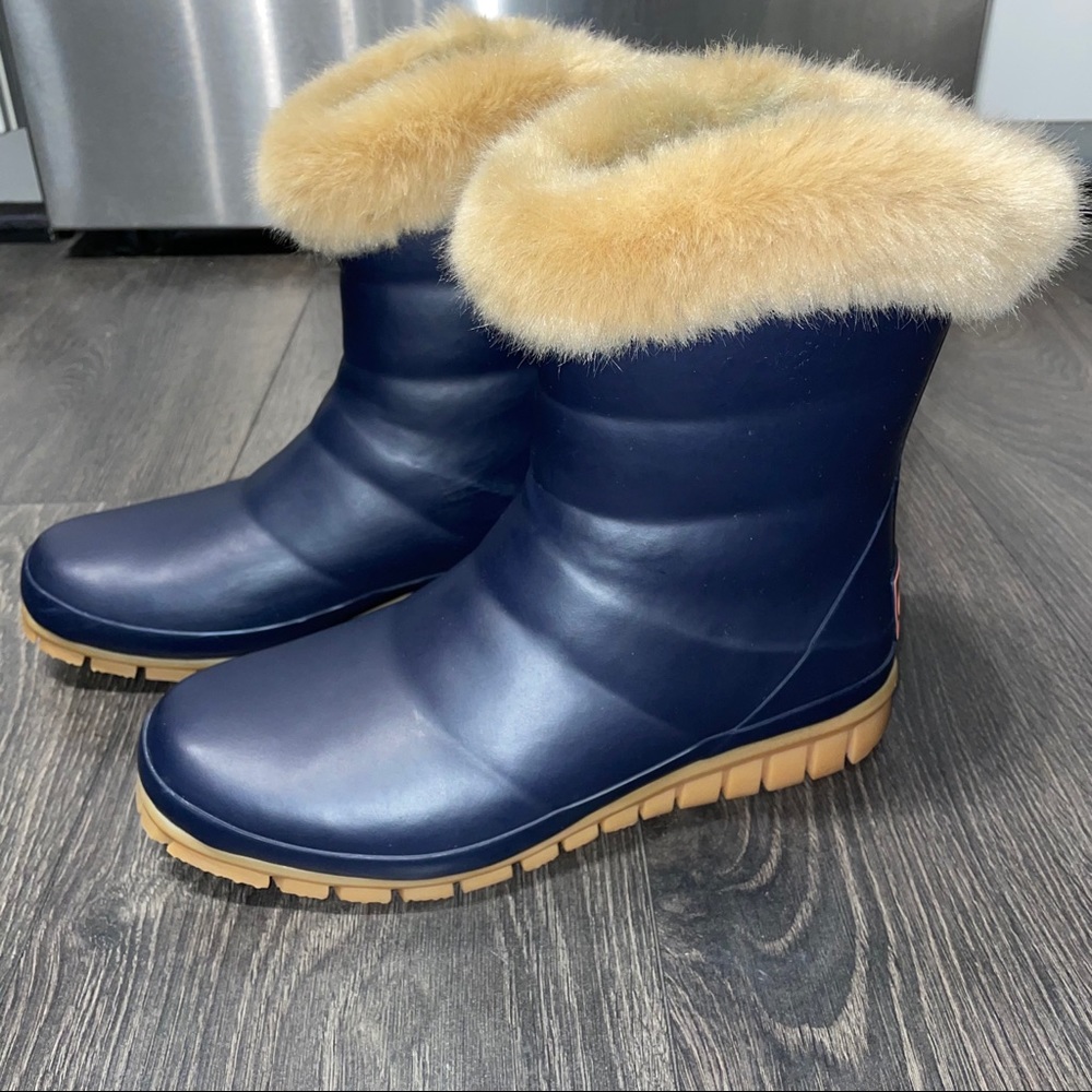 Joules Chilton Faux Fur Cuff Rain Boots